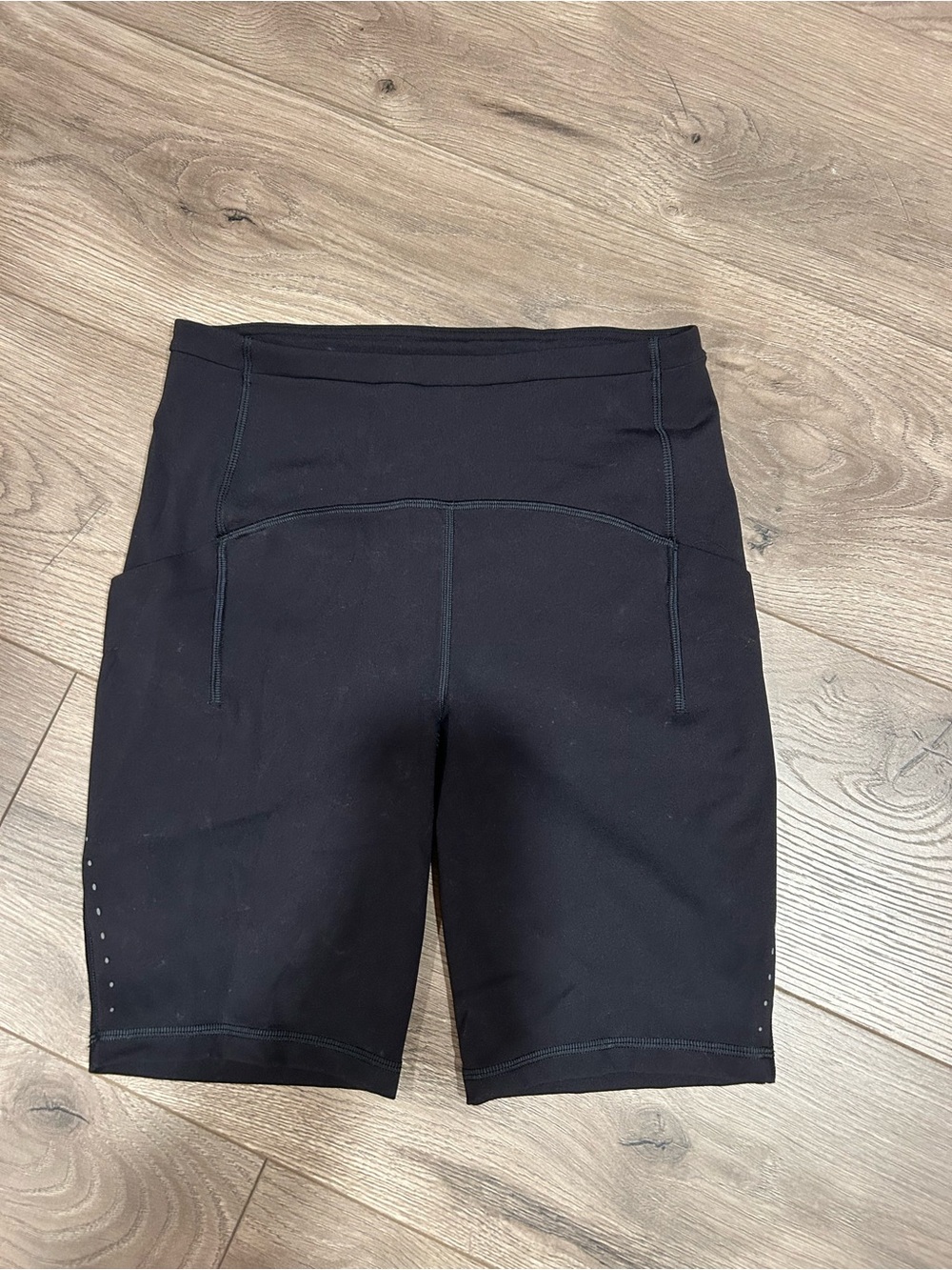 Lululemon High-Waist Black 7” Biker Shorts, size 6